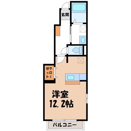 下館二高前駅 徒歩7分 1階の物件間取画像